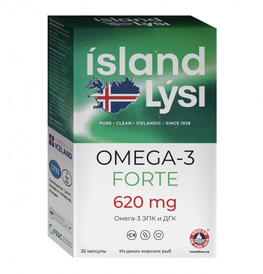 ISLAND LYSI (ЛИСИ) OMEGA-3 Forte 620 мг
