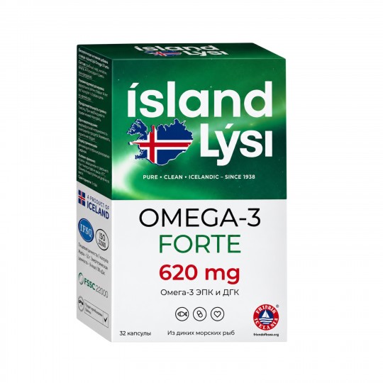 ISLAND LYSI (ЛИСИ) OMEGA-3 Forte 620 мг